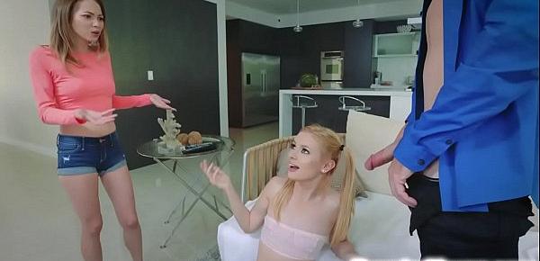  Sexy Angel and Kennedy shared with a massive cock